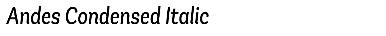 Andes Condensed Italic image